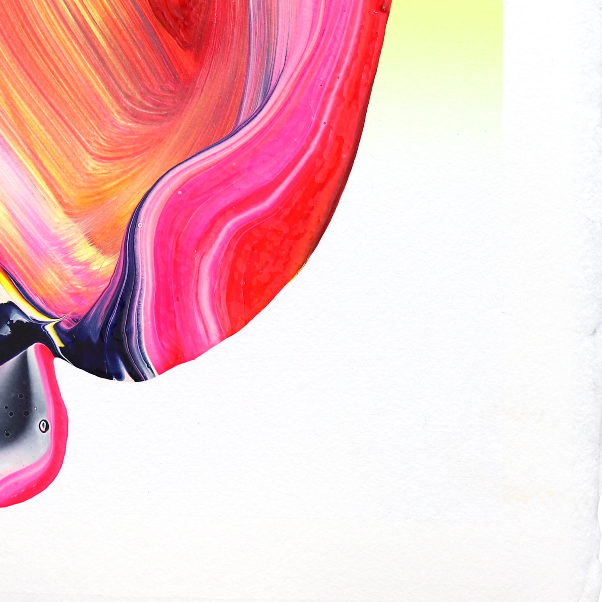 The colorful abstract artworks of Romanian artist Alex Voinea are inspired by experiments with paint poured over vibrating surfaces, such as speakers at full volume. Alex Voinea collaborates with chance to evoke the energy of the moment. Projections