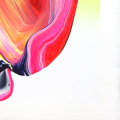 avp_967 - Pittura astratta originale contemporanea su carta con texture colorata