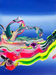 Alex Voinea Yellow Flow Abstract Colorful Painting By