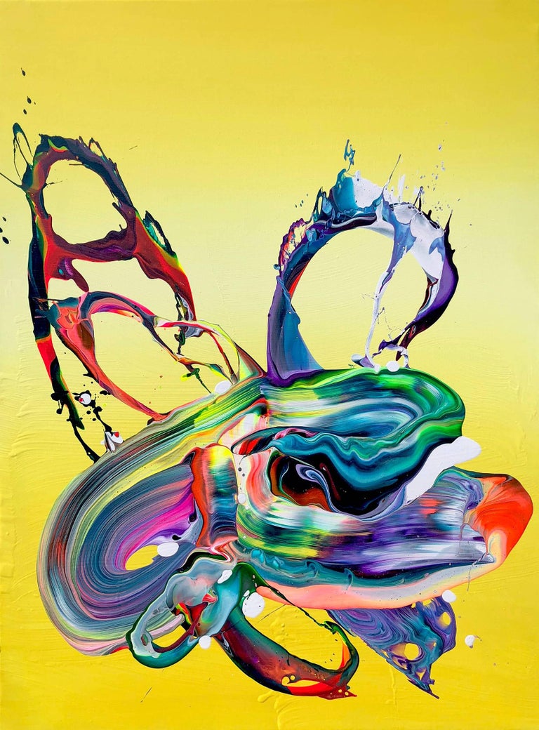 Alex Voinea Yellow Flow By Alex Voinea Contemporary Abstract
