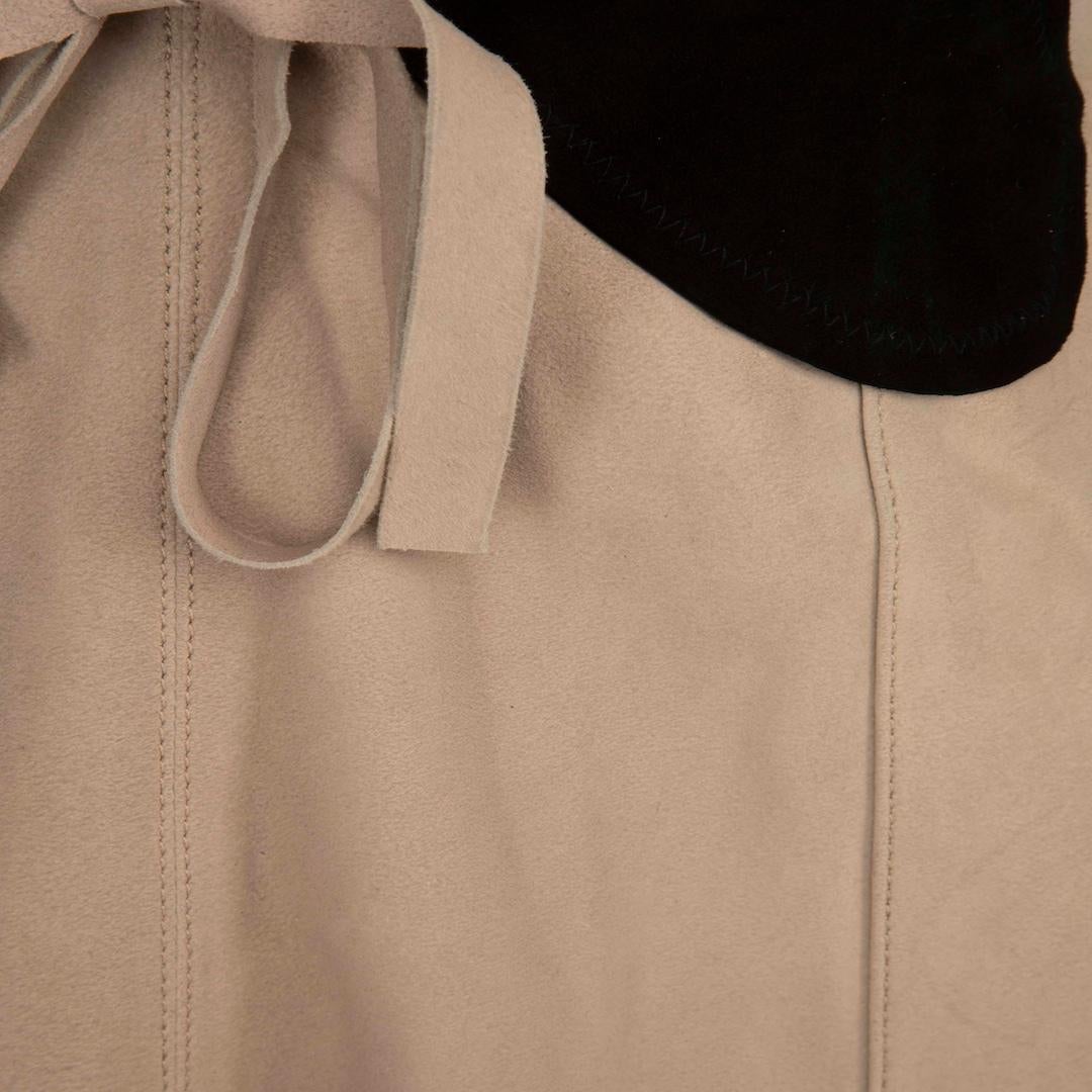 Alexa Chung Grey Suede Front Tie Heart Mini Dress Size S In Good Condition In London, GB