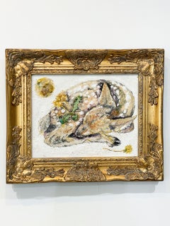 The Fawn, Mixed Media on Wood Panel