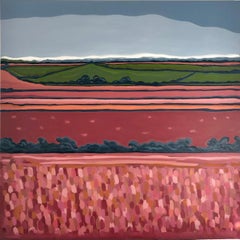 A Rosie View no.2, original painting, contemporary, abstract, landscape