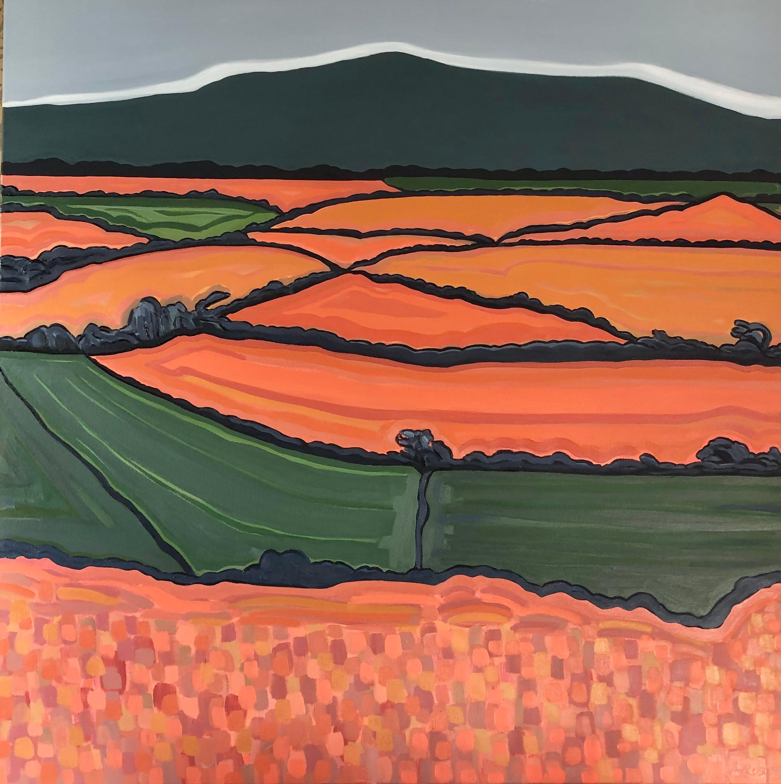 Devon Hille. N. 1 e N. 2, dittico, pittura originale, paesaggio in vendita 6