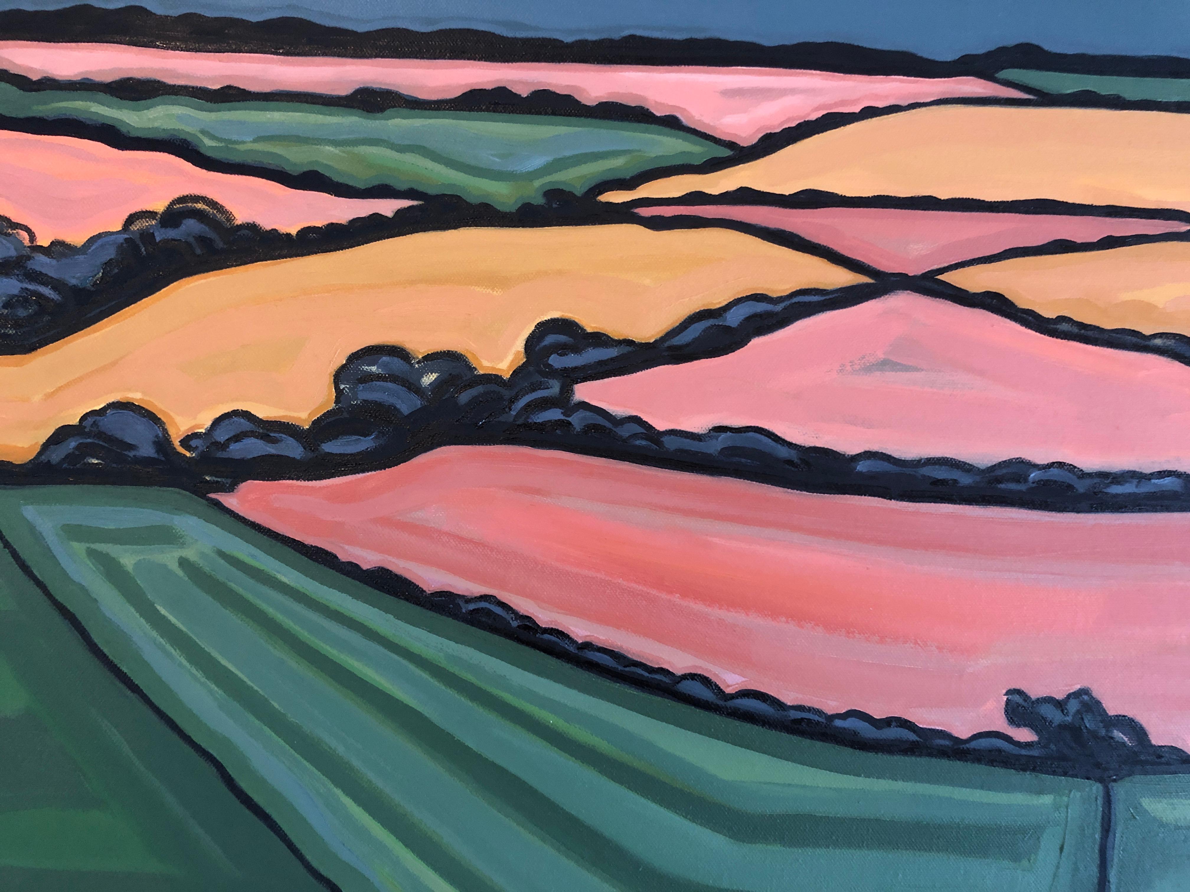 Devon Hille. N. 1 e N. 2, dittico, pittura originale, paesaggio in vendita 2