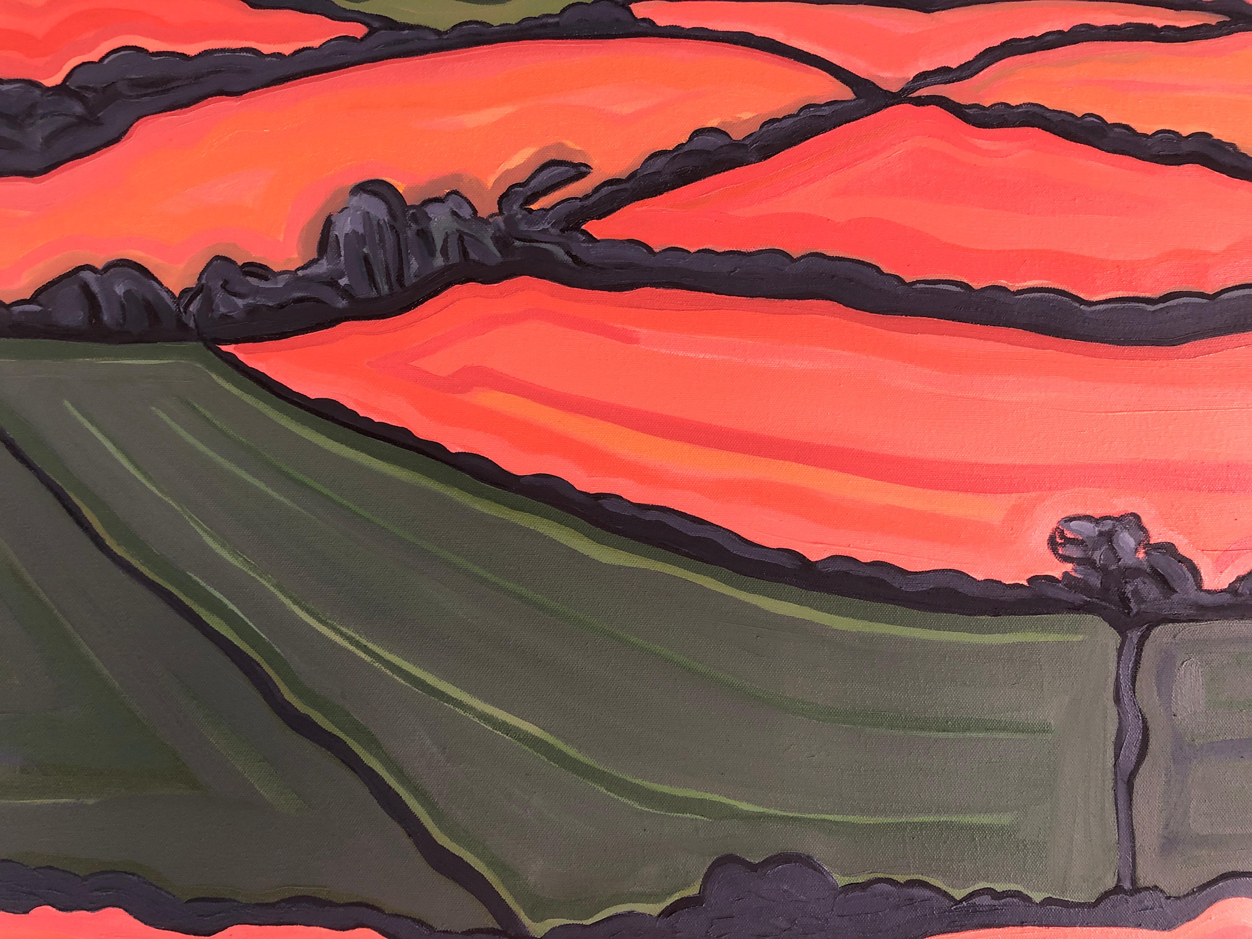 Devon Hills No2, Originalgemälde, Landschaft, Contemporary im Angebot 1