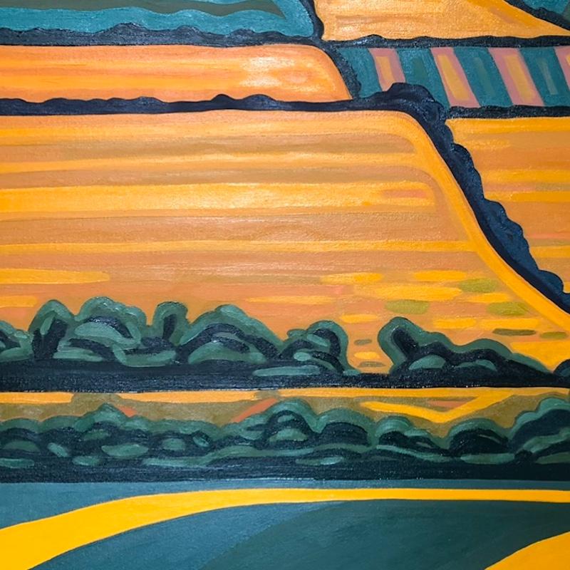  diptych of Whimsical Fields and Hill View no. 2 Contemporary Landscape art 9