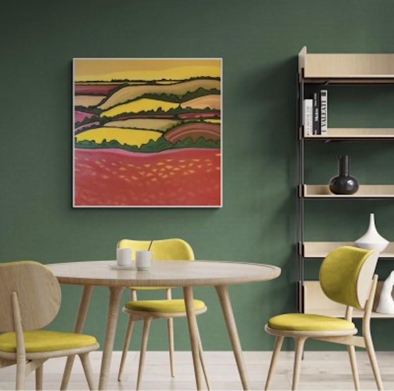 Campi di gioia n.1, Quadro originale, Paesaggio, Impressionismo, Arte in grassetto, campo - Painting di Alexa Roscoe