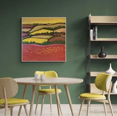 Fields of Joy no.1, Original painting, Landscape, Impressionism, Bold art, field