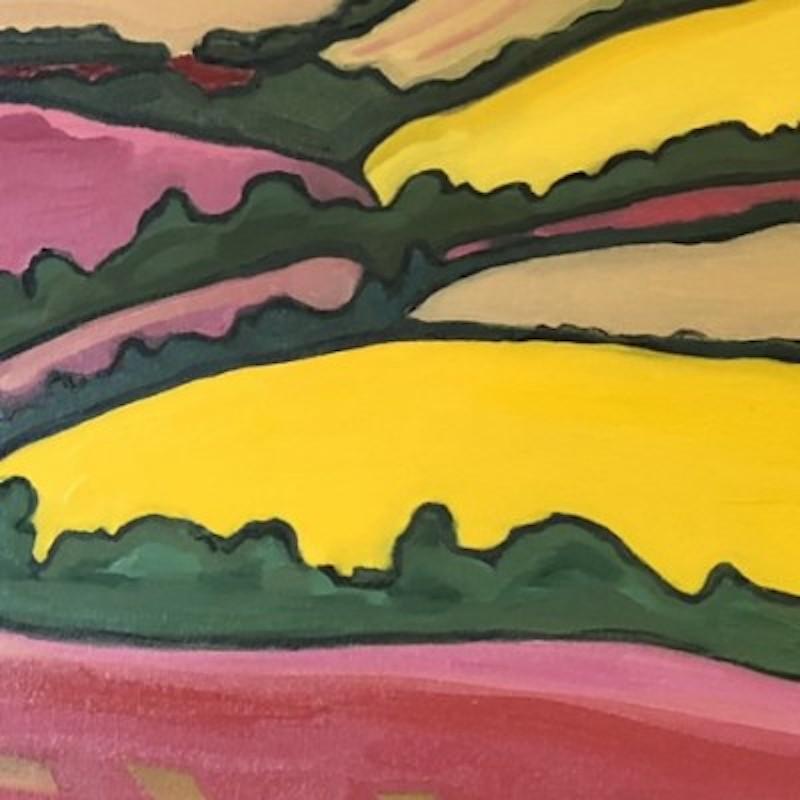 Campi di gioia n.1, Quadro originale, Paesaggio, Impressionismo, Arte in grassetto, campo - Painting Contemporaneo di Alexa Roscoe