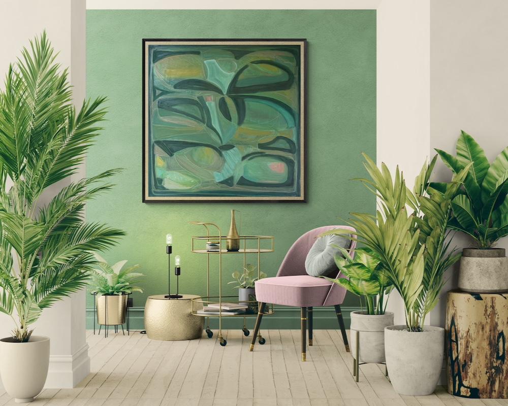 Forms and Flow no.1, Abstrakt, Zeitgenössisch, Landschaft, Natur im Angebot 4