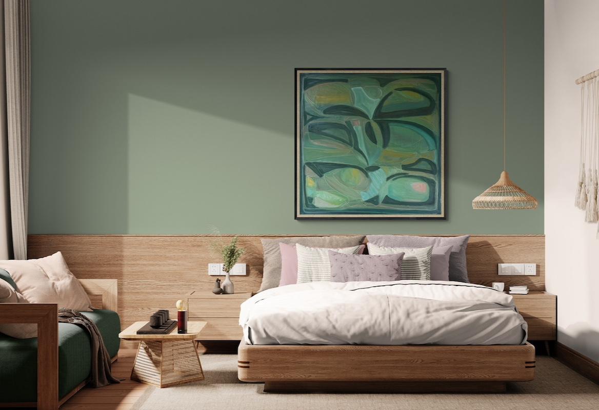 Forms and Flow no.1, Abstrakt, Zeitgenössisch, Landschaft, Natur im Angebot 5