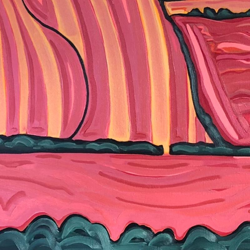 Over the Hills no.1, peinture originale, art du paysage contemporain, Meadows en vente 1