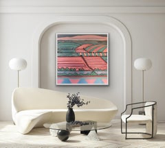 Hill View no.3, Original painting, Contemporary Landscape art, Meadows, Nature