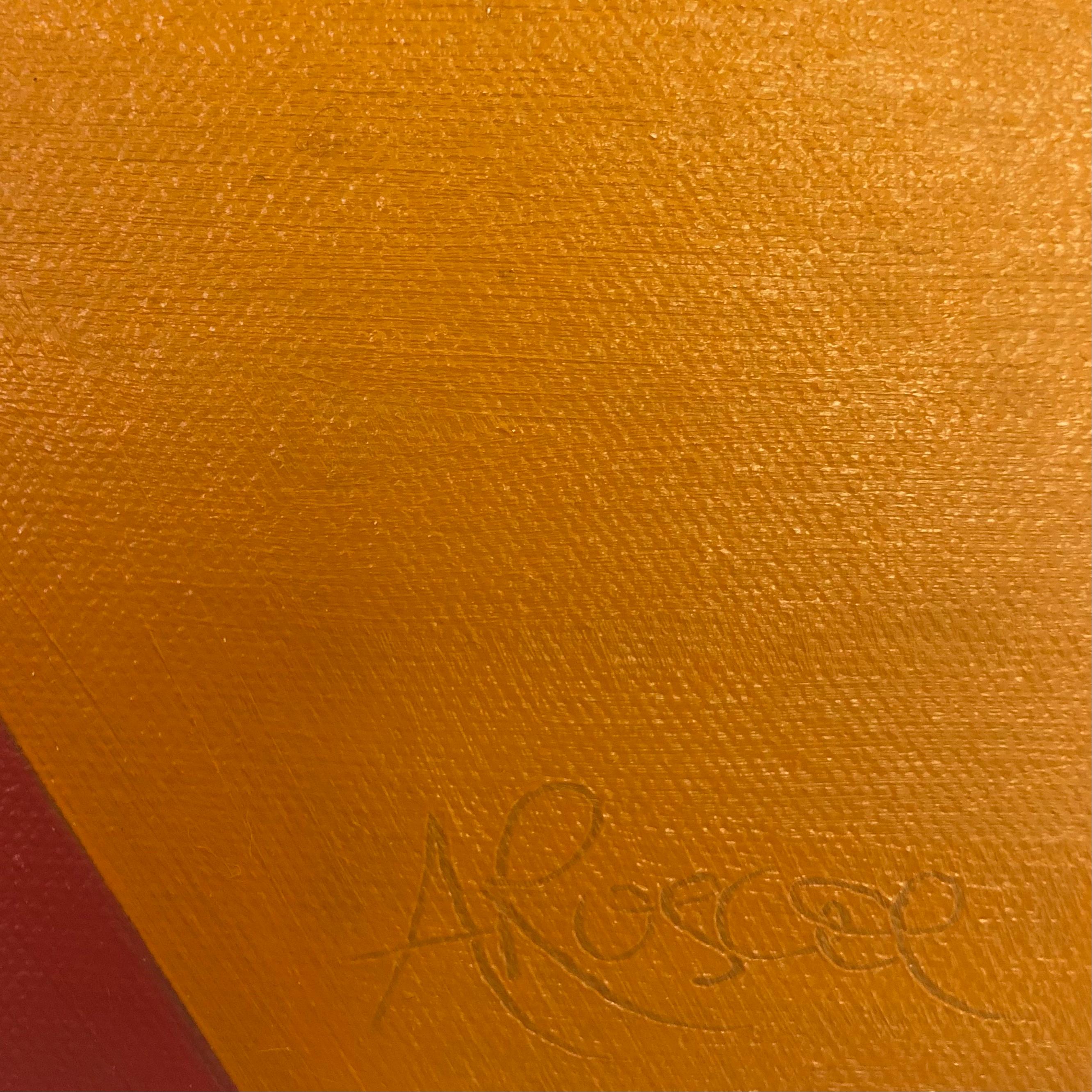 Into the Horizon Nr.1, Originalgemälde, Hügel, Landschaft, Feldern, Orange (Zeitgenössisch), Painting, von Alexa Roscoe