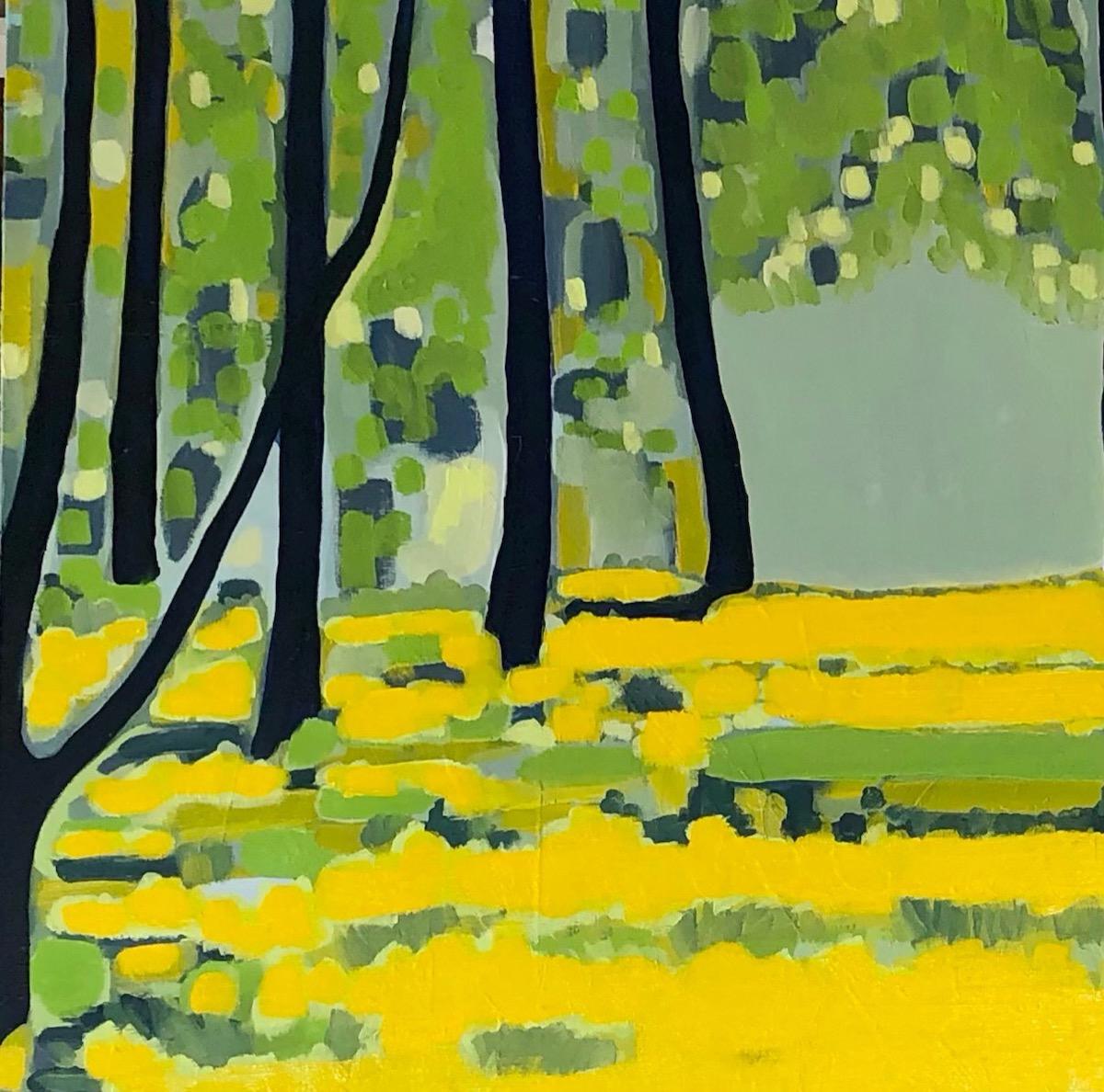 Into The Woods no.1, Alexa Roscoe, Landschaftsmalerei, Leuchtende Kunst [ 2022] im Angebot 5