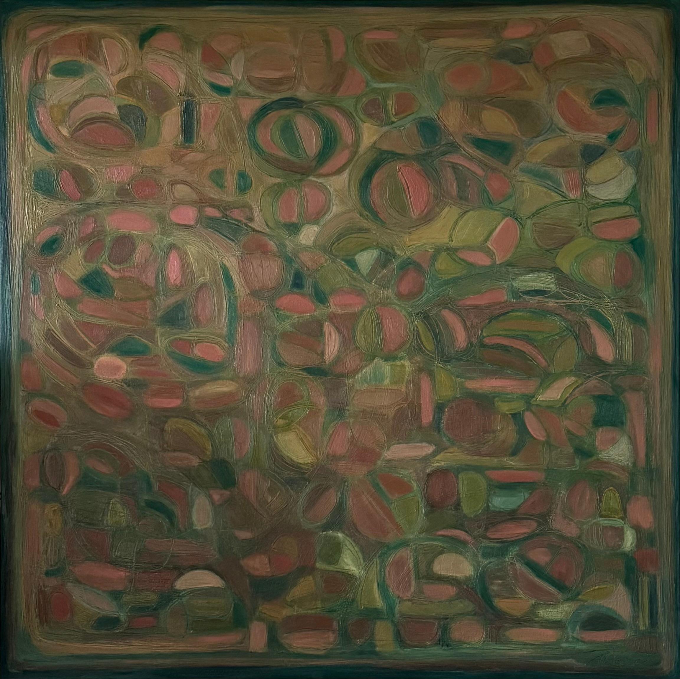 Organic Forms no.1, Abstract, Contemporary, landscape, nature - Painting by Alexa Roscoe