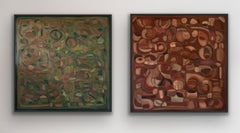 Organic Forms no.1 & no.2, diptych, Abstract, Contemporary, landscape, nature