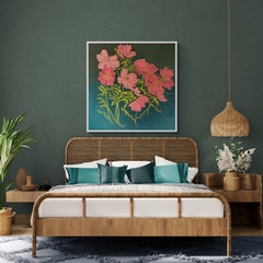 Pink Anemone no.1, original painting, contemporary, floral