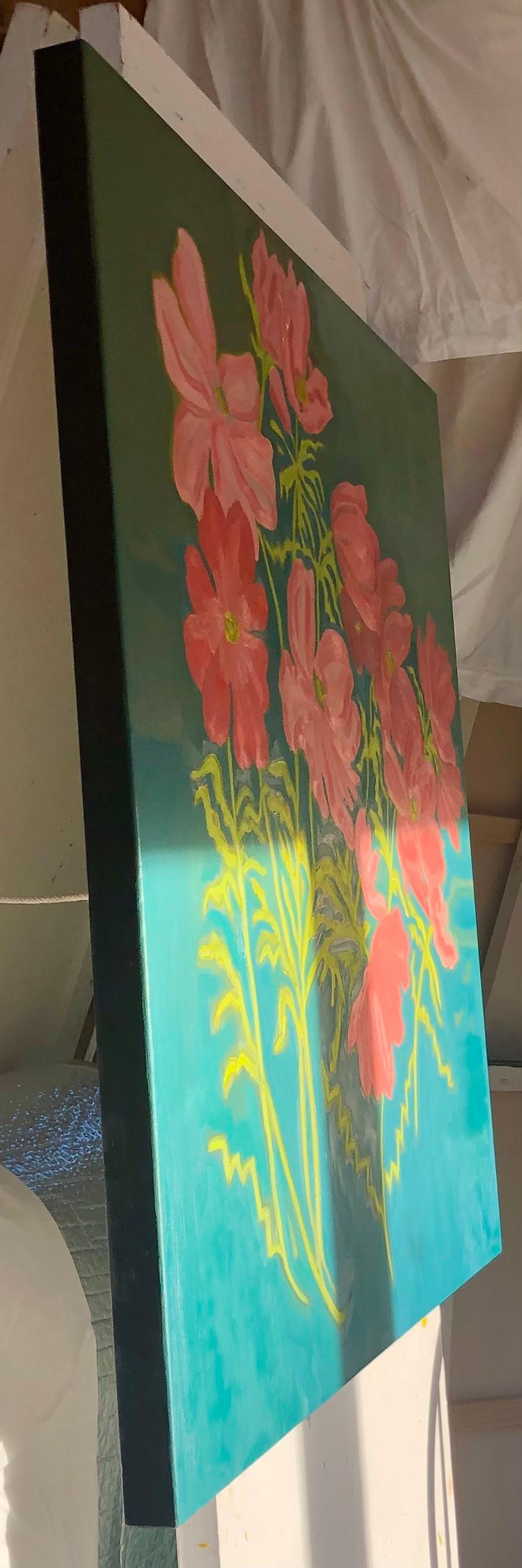 Rosa Anemone Nr. 1, Originalgemälde, zeitgenössisch, floral (Zeitgenössisch), Painting, von Alexa Roscoe