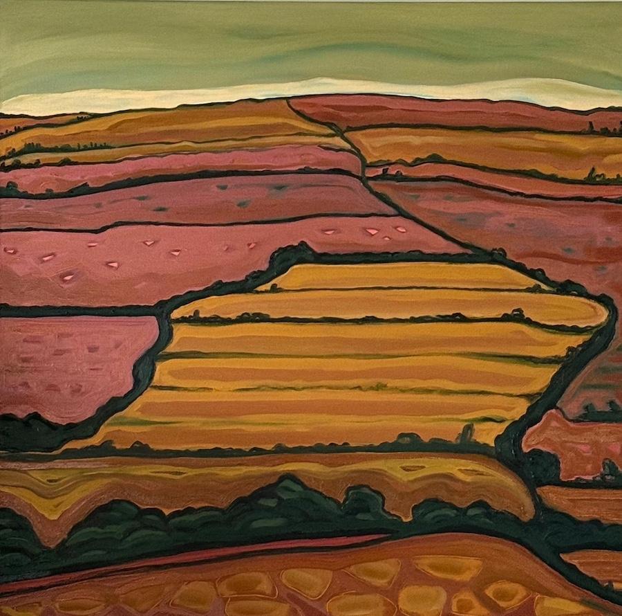 Rainbow Fields No.2 & Pink Horizon Fields, 2er-Set, abstrakt, zeitgenössisch