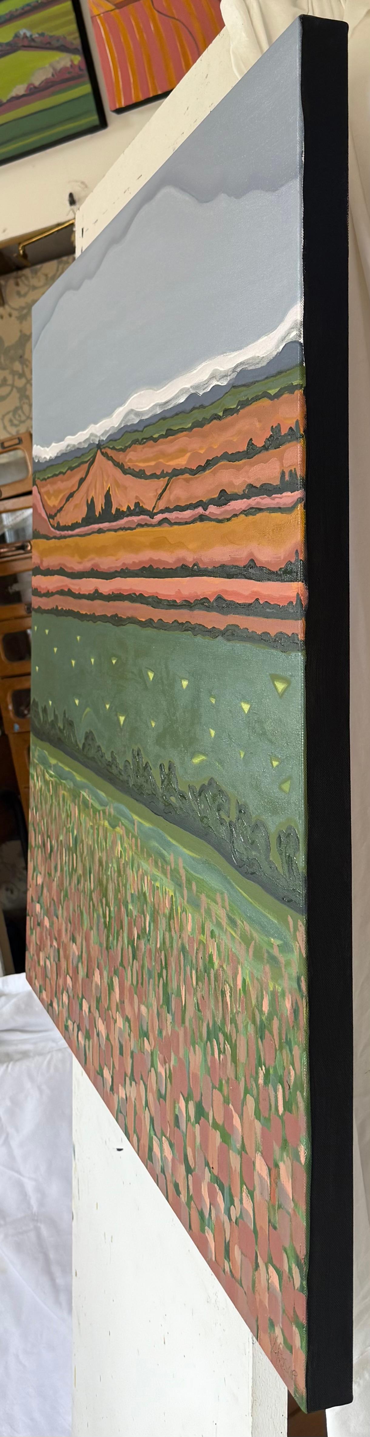 Vista desde Beacon Hill nº 2, Abstracto, Contemporáneo, paisaje, naturaleza en venta 4