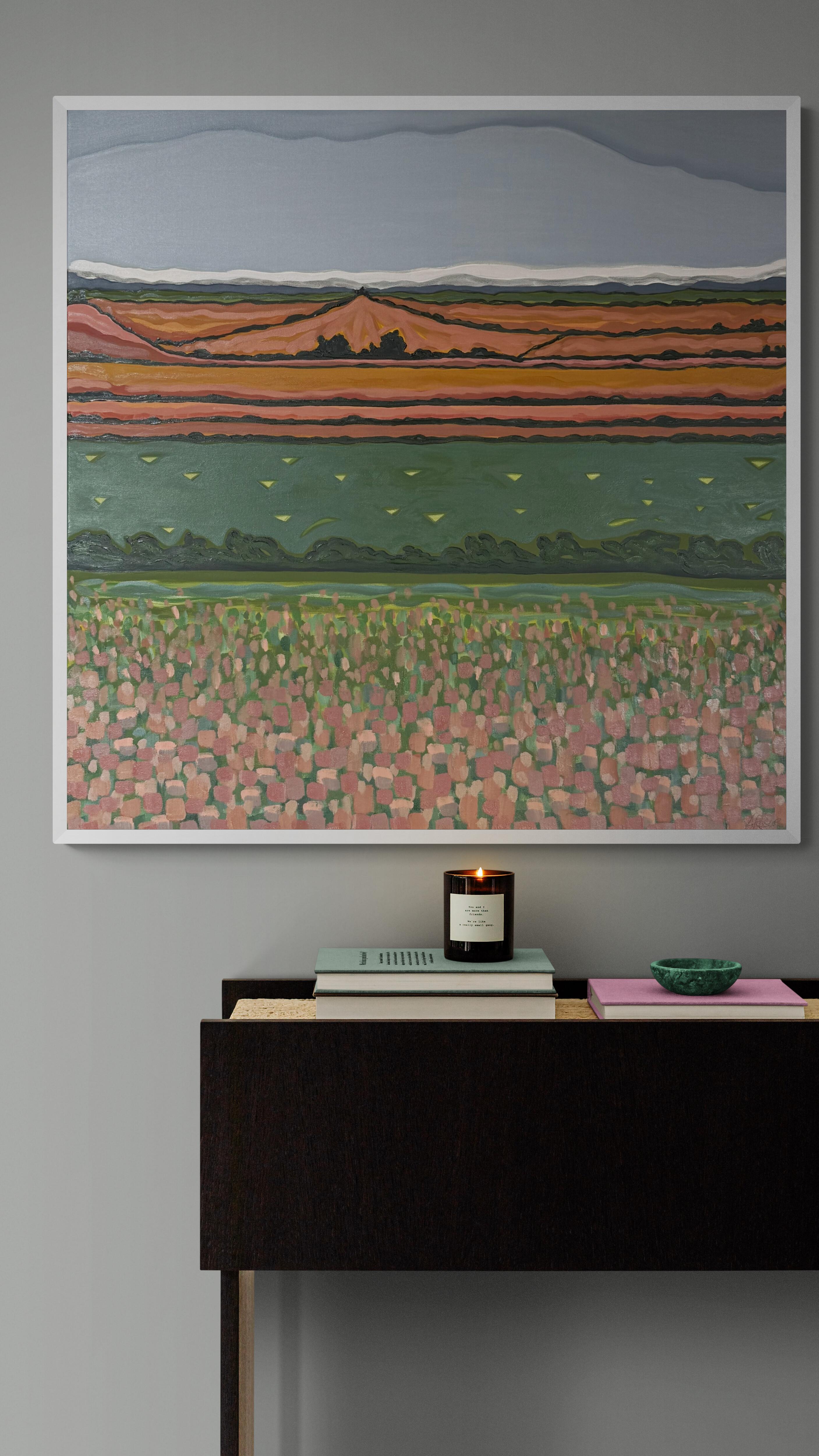 Vista desde Beacon Hill nº 2, Abstracto, Contemporáneo, paisaje, naturaleza en venta 5
