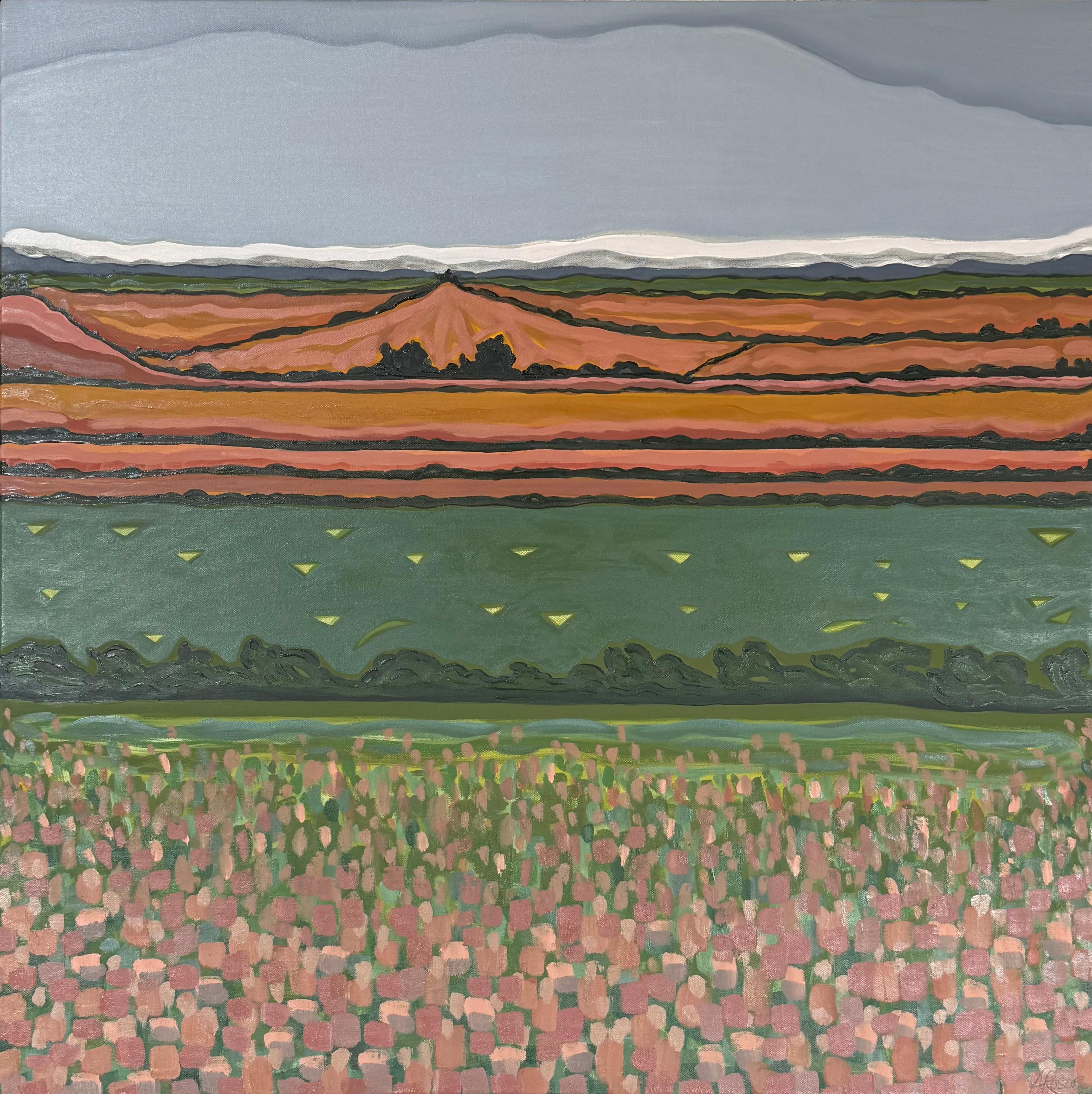 Vista desde Beacon Hill nº 2, Abstracto, Contemporáneo, paisaje, naturaleza en venta 6