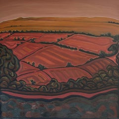 Walking in Devon no.1 & no.2, diptych, Abstract, Contemporary, landscape