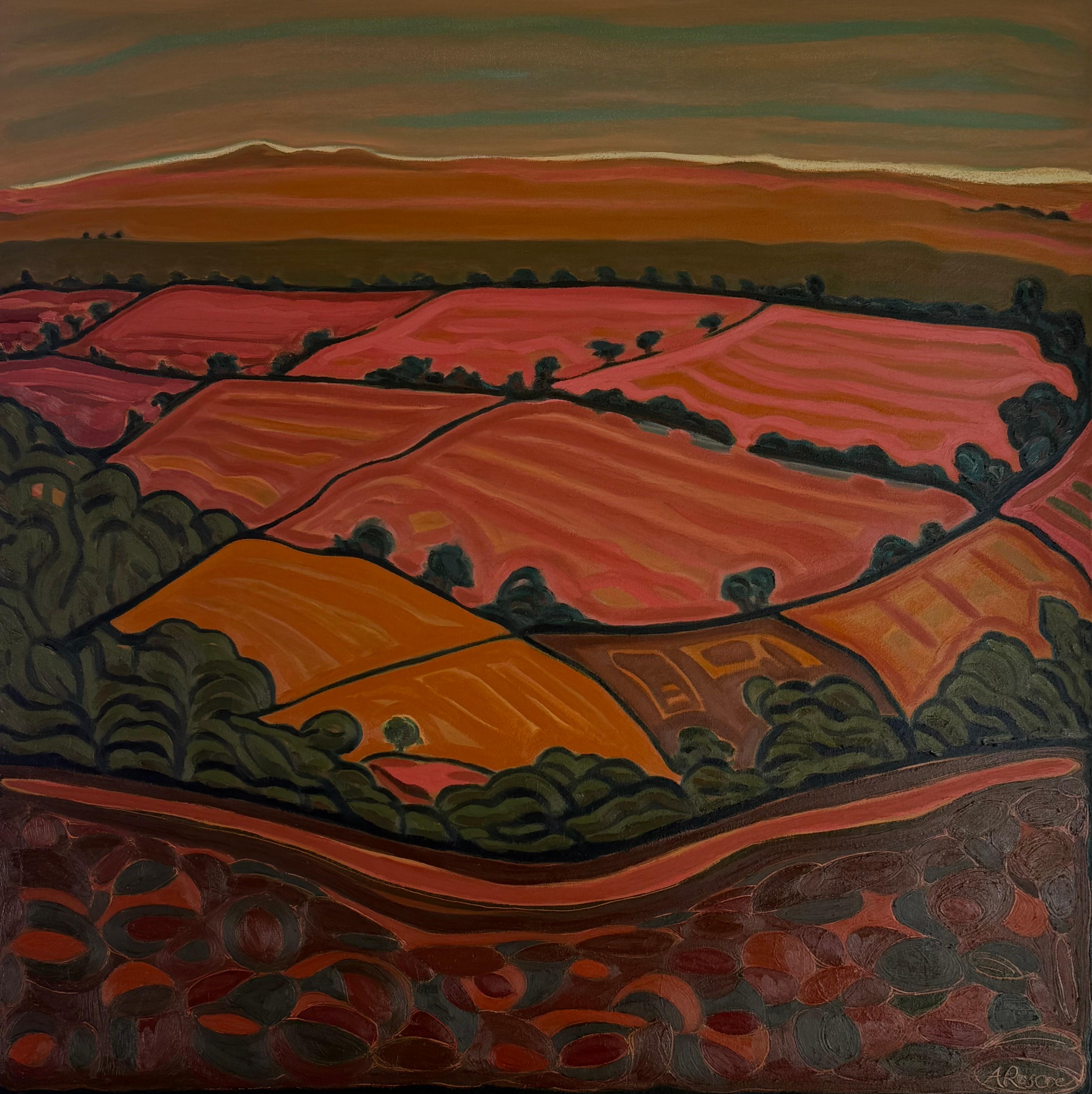 Walking in Devon no.3, Abstrait, Contemporain, paysage, nature
