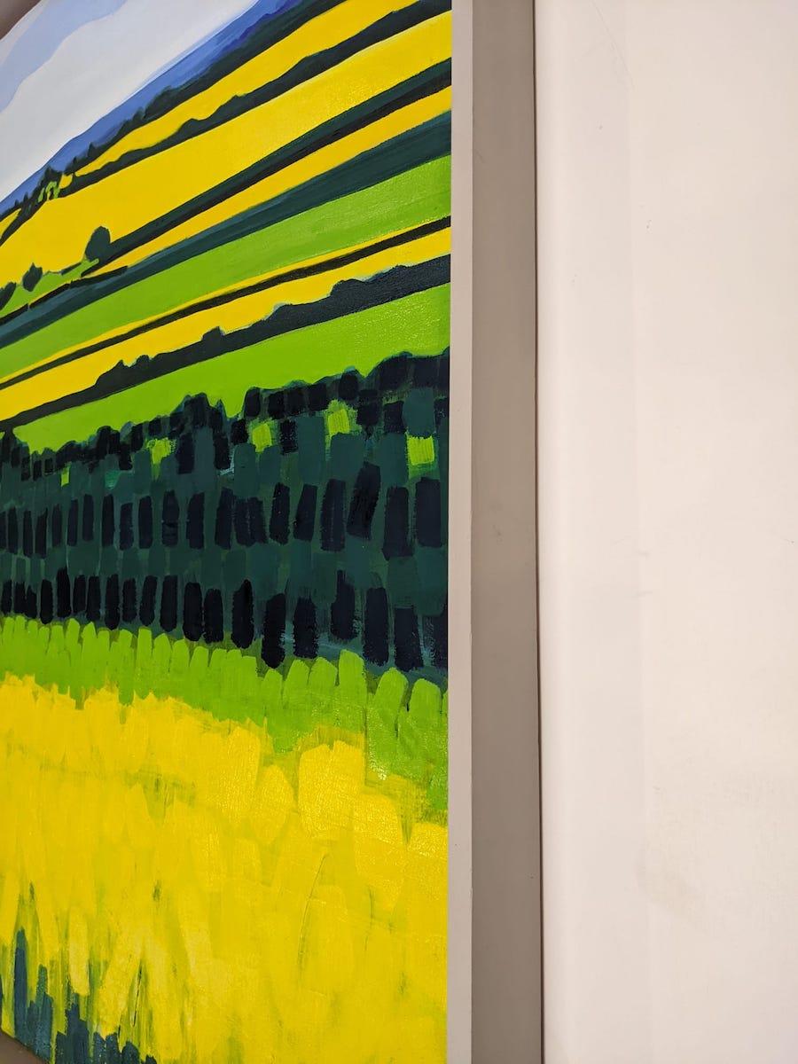 Yellow Hill No.1, Modern Style, Bright Cotswold Landscape Painting, Oxfordshire 2