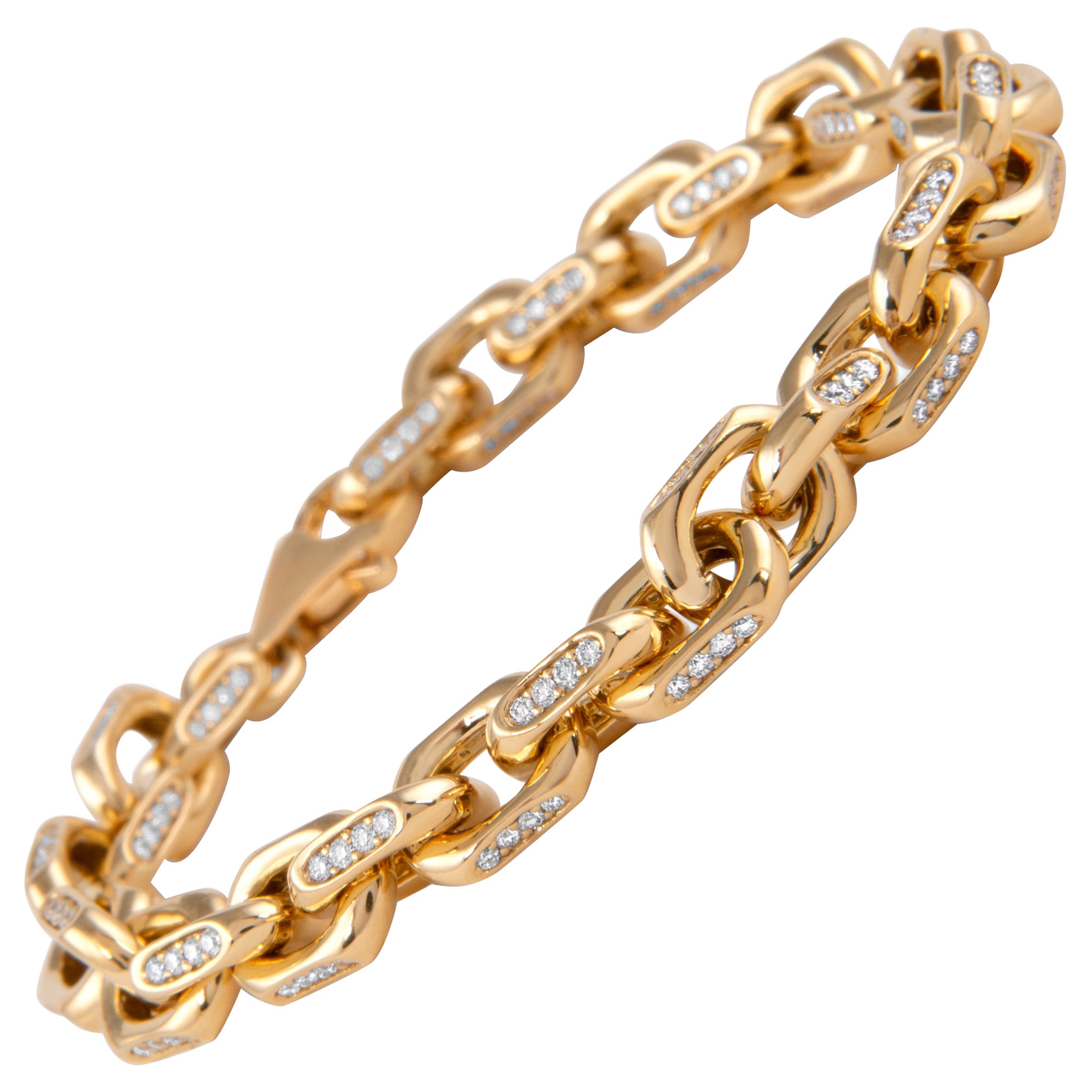AlexandeAlexander Beverly Hills Pulsera de eslabones con diamantes de 1,62 quilates Oro amarillo de 18k