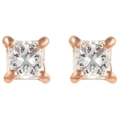 Alexander 0,69 Karat Diamant-Ohrstecker im Prinzessinnenschliff aus Roségold