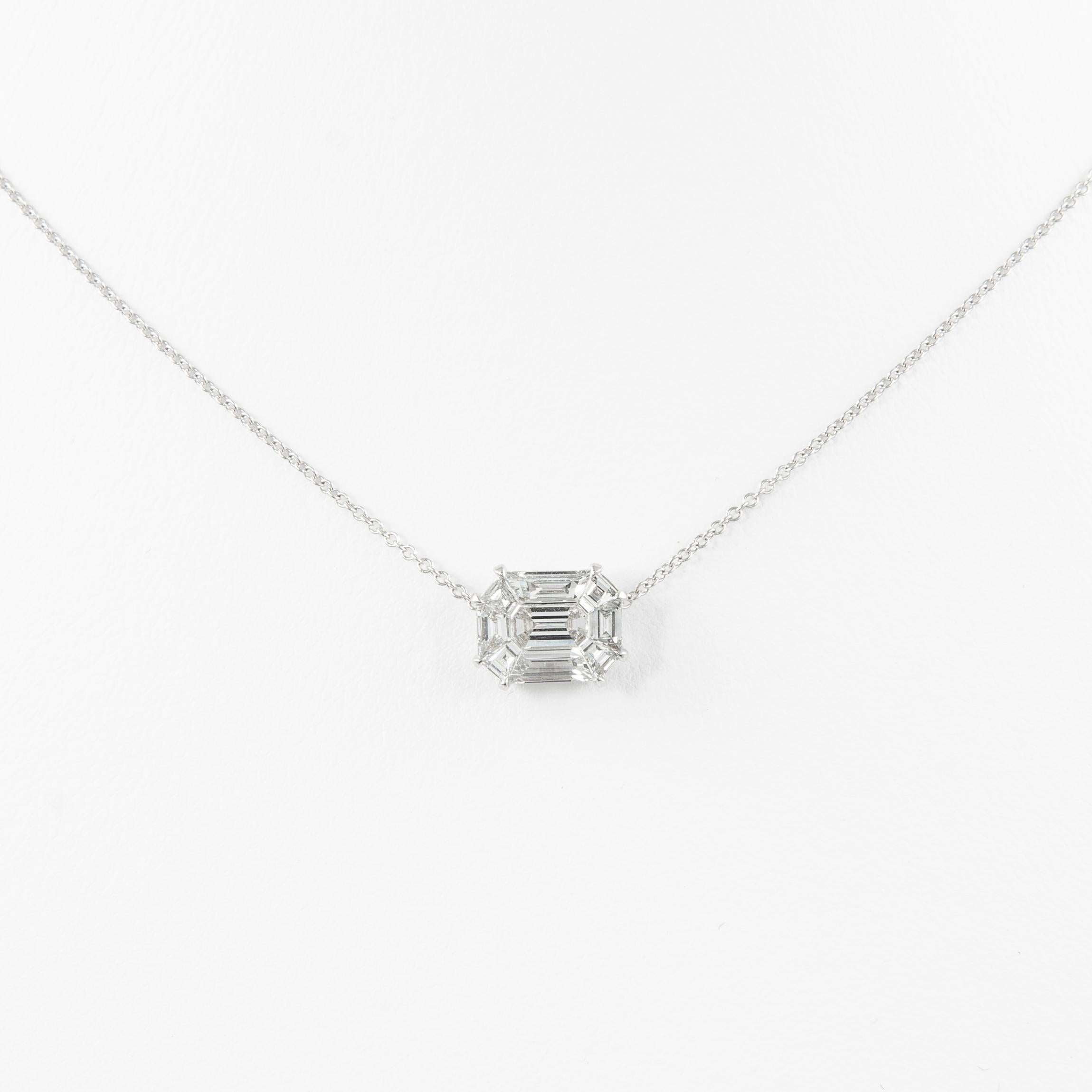 floating illusion diamond necklace