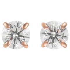 Alexander Clous d'oreilles en or rose avec diamants de 0,92 carat