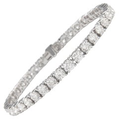 Alexander 11.09 Carat Diamond Tennis Bracelet 18 Karat White Gold
