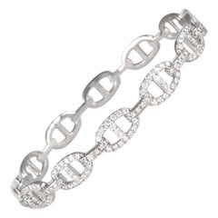 Alexander 1.12 Carat Diamond Bengal 18 Karat White Gold Open Clasp