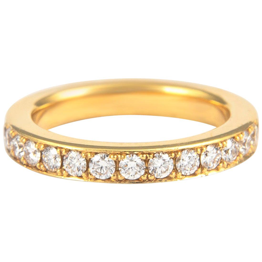 Anneau d'éternité Alexander en or jaune 18 carats avec diamants de 1,17 carat