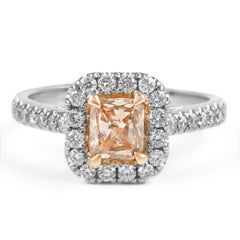Alexander 1,18 Karat Ausgefallener intensiver brauner Diamantring 18k Weißgold