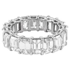 Alexander 13.50ct Emerald Cut Diamond Eternity Band 'Avg 0.75ct Each' Platinum