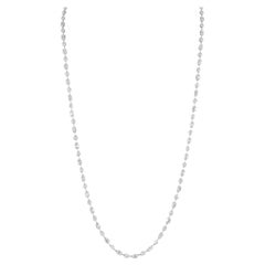 Alexander 13.80 Carat Diamond Tennis Necklace Illusion Set 18k White Gold