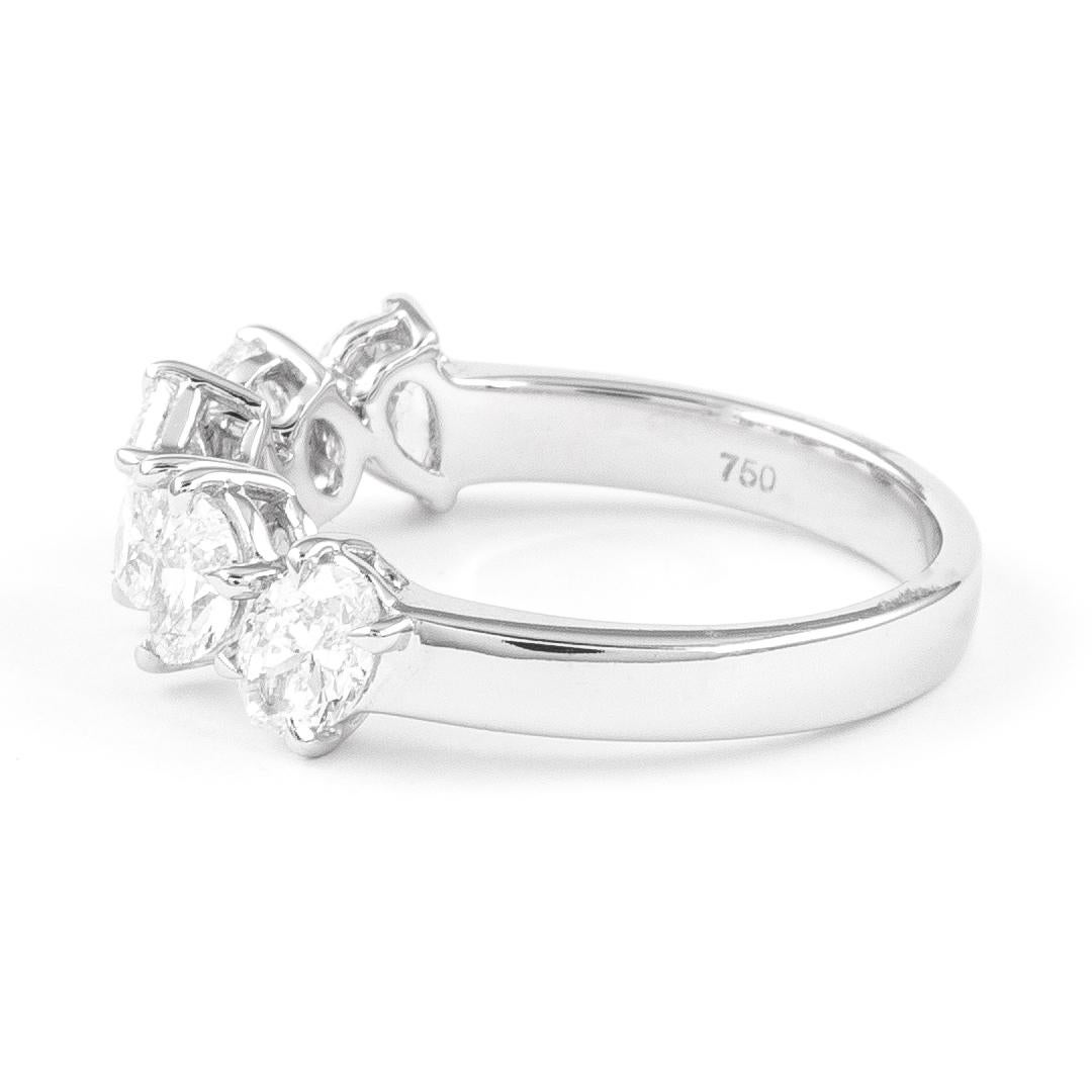 Alexander 1,52 Karat Multi-Diamant-Ring 18k Weißgold (Smaragdschliff)