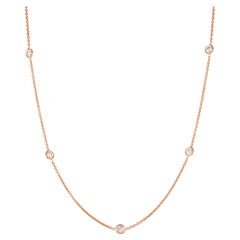 Alexander 1.60ct Diamonds by the Yard Necklace 18 Karat Rose Gold