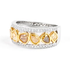 Alexander Beverly Hills 1.67ct Multi Color Diamond Ring 18k Two Tone