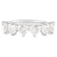 heart shaped diamond eternity band Alexander 1.84ct Heart Diamond D-F VVS2/VS1 Half Eternity Band Platinum