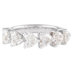 Alexander 1.89ct Heart Diamond D-F VVS2/VS1 Half Eternity Band Platinum