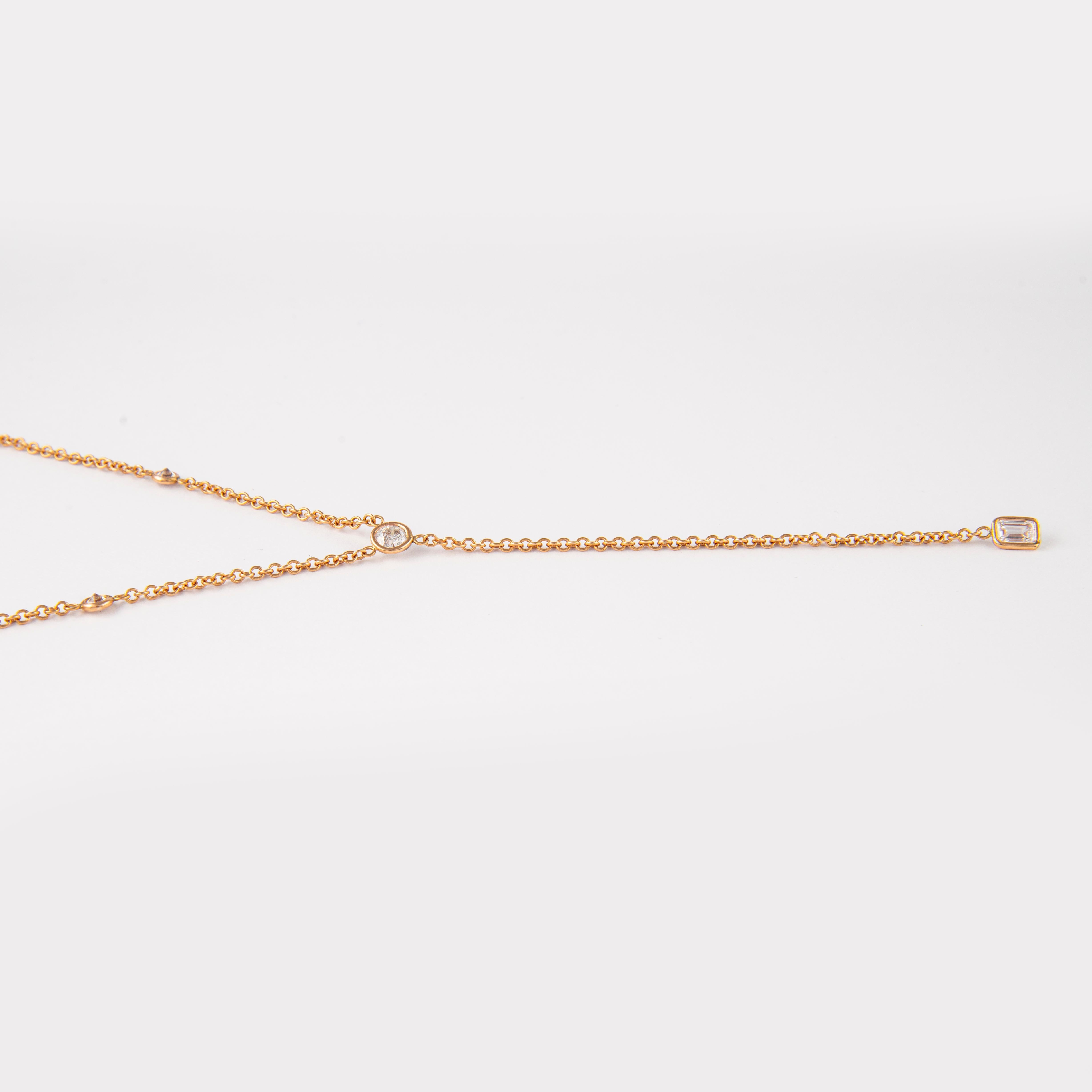 Modern Alexander 1.94 Carat Diamonds by the Yard 18 Karat Rose Gold