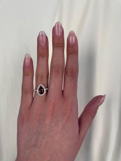 Alexander Beverly Hills GIA 2.08 Carat Burmese Ruby with Diamond Halo Ring 18k