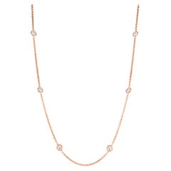 Alexander 2.27ct Diamonds by the Yard Necklace 18 Karat Rose Gold