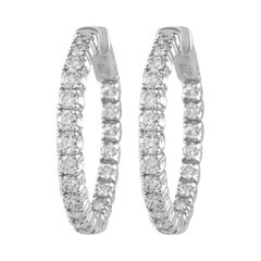 Alexander 2.49 Carat Diamond Hoop Earrings White Gold